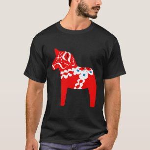 Camiseta Caballo Dala sueco Dalarna Suecia Rojo tradicional