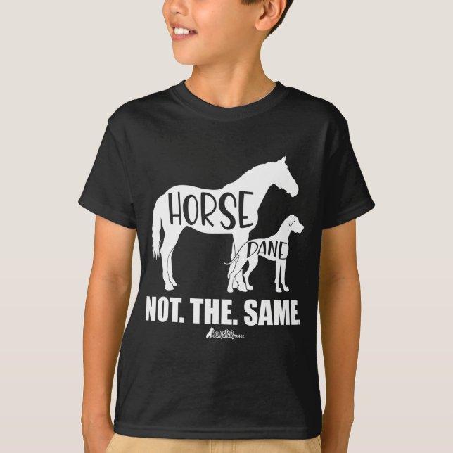 Camiseta Caballo Dane No Igual, Gran Danés, Perro Divertido (Anverso)