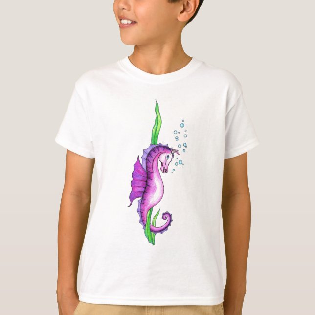 Camiseta Caballo de Agua Violeta (Anverso)