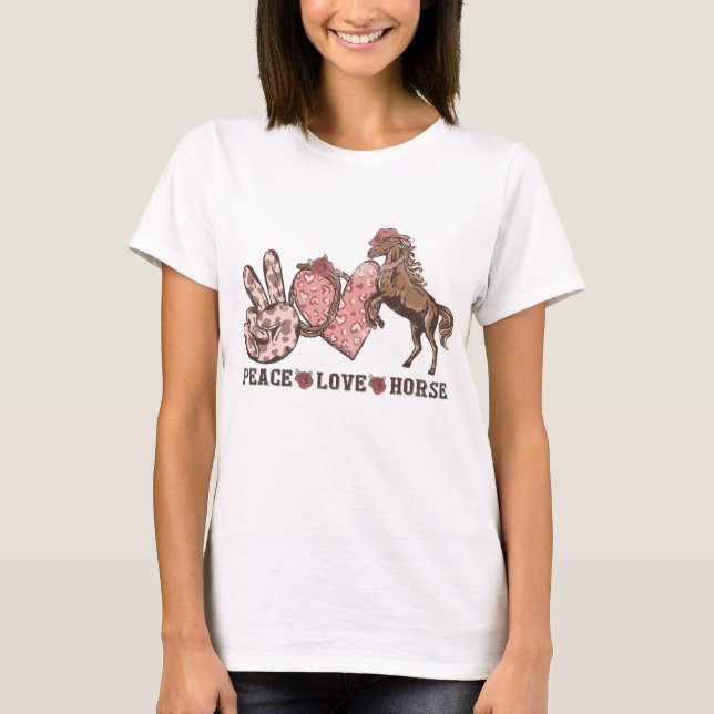Camiseta Caballo de amor de paz (Anverso)
