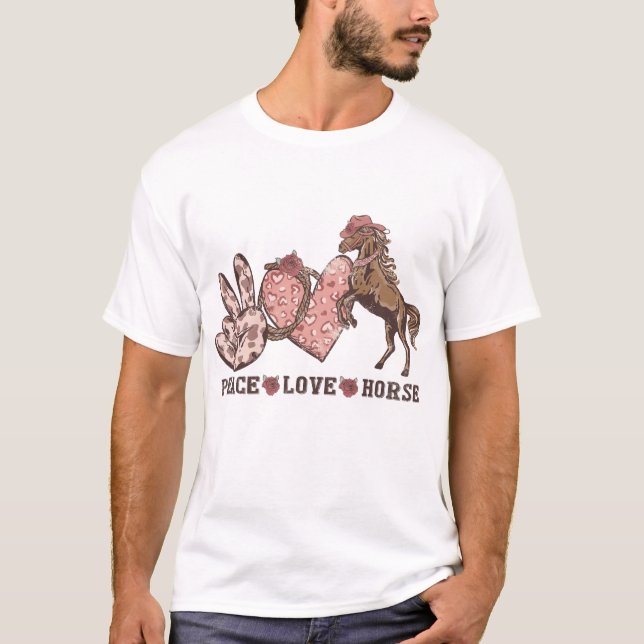 Camiseta Caballo de amor de paz (Anverso)