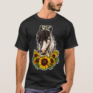 Camiseta Caballo de amor lindo regalo decoración girasol Ca