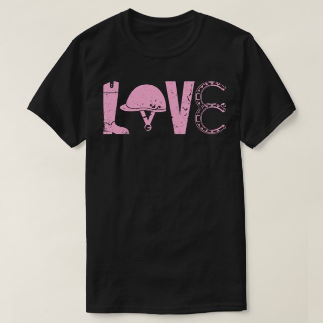 Camiseta Caballo de amor montando botes de caballo (Diseño del anverso)