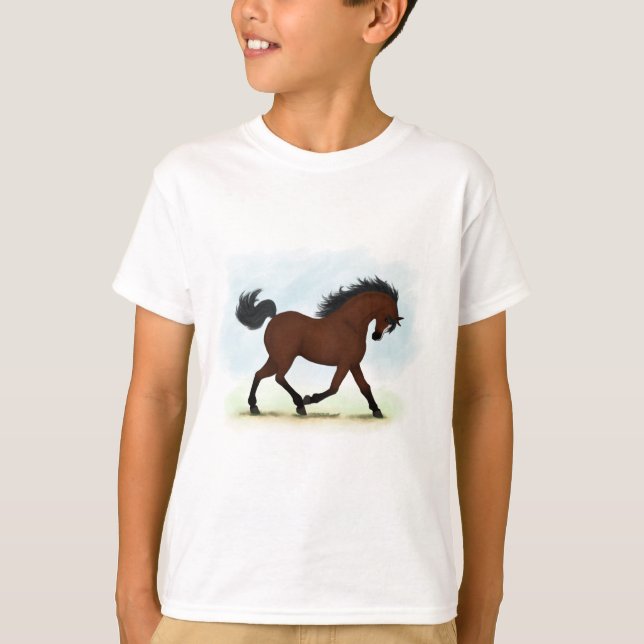 Camiseta Caballo de Bahía con brillo (Anverso)