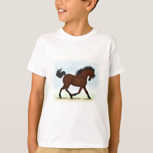 Camiseta Caballo de bahía con fuego