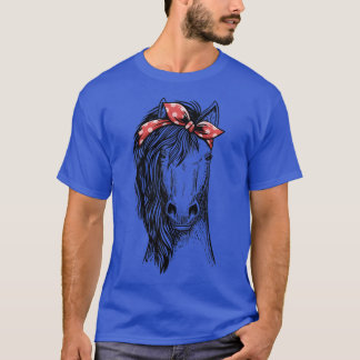 Camiseta Caballo de Bandana para caballos montando a caball