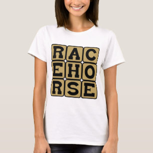 Camiseta Caballo de carreras, atleta ecuestre