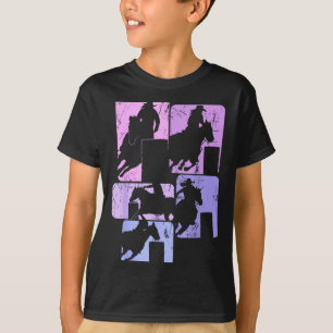 Camiseta Caballo de carreras de barril vaquero de rodeo vaq