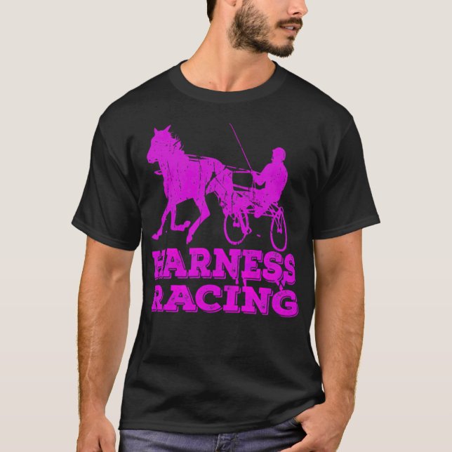Camiseta Caballo de Carreras de caballos de Harness (Anverso)