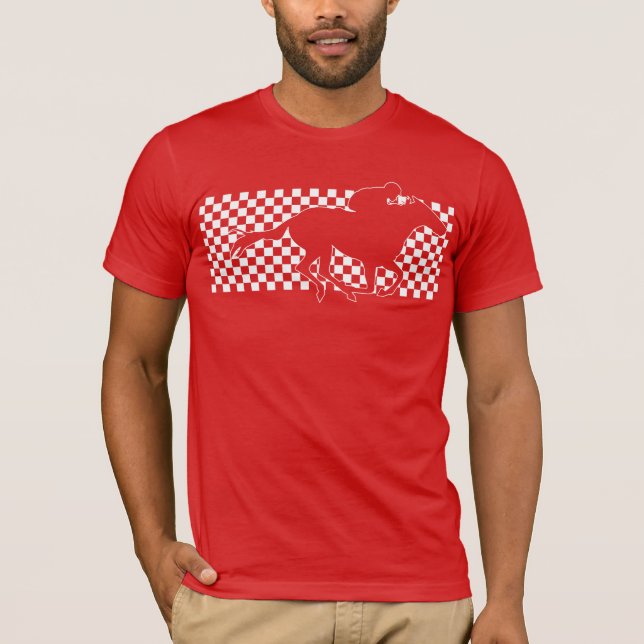 Camiseta Caballo de carreras ganador en blanco de tablero d (Anverso)