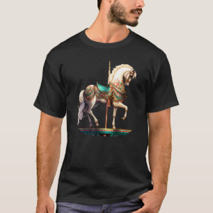 Camiseta Caballo de carrusel blanco