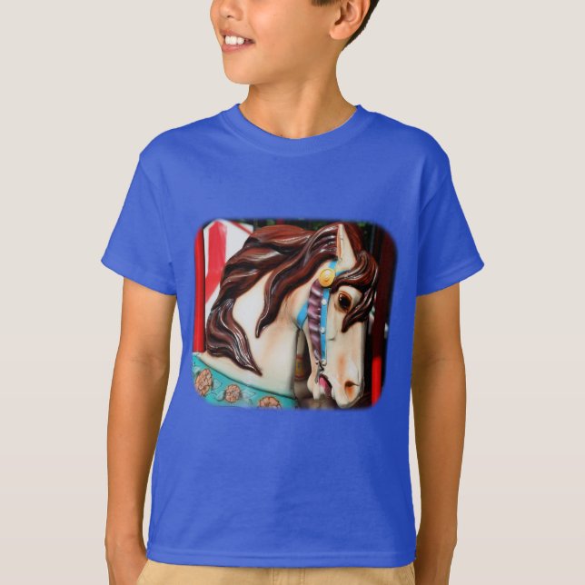 Camiseta Caballo de carrusel de acero silencioso  (Anverso)
