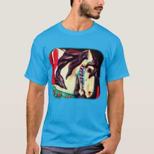 Camiseta Caballo de carrusel de acero silencioso