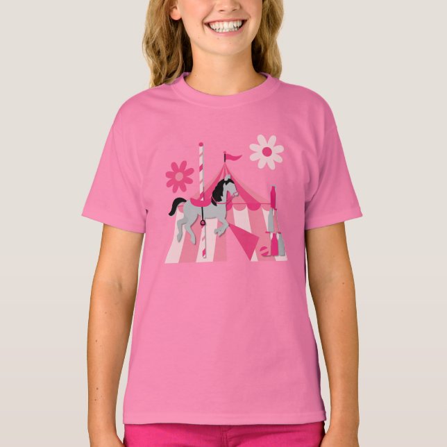 Camiseta Caballo de carrusel grande (Anverso)