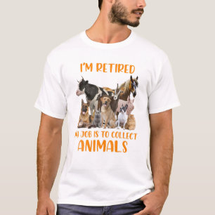 Camiseta Caballo De Cerdo De Gato De Perro Estoy Retirado M