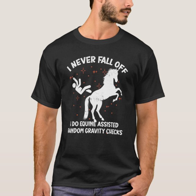 Camiseta Caballo de chequeos de gravedad asistidos por equi (Anverso)