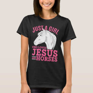 Camiseta Caballo de Chicas ecuestres cristianas mujeres Cab
