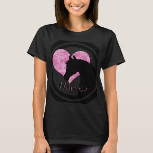 Camiseta Caballo de Corazón (camo rosa)