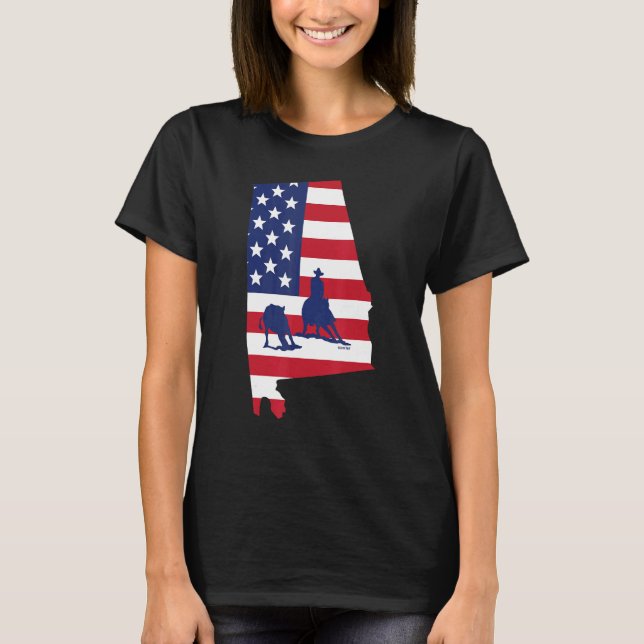 Camiseta Caballo de corte de Alabama EE. UU. (Anverso)
