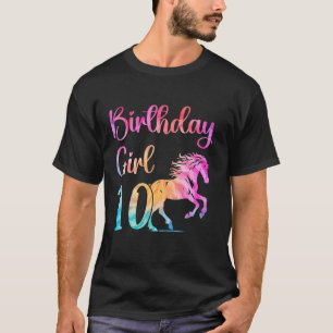 Camiseta Caballo de cumpleaños 10 años Chica de 10 años