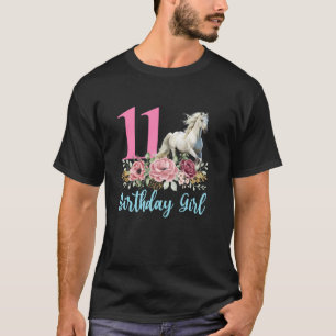 Camiseta Caballo de cumpleaños número 11 11 años Once Por f