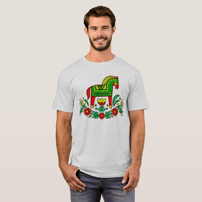 Camiseta ¡Caballo de Dala del escandinavo! (Anverso completo)