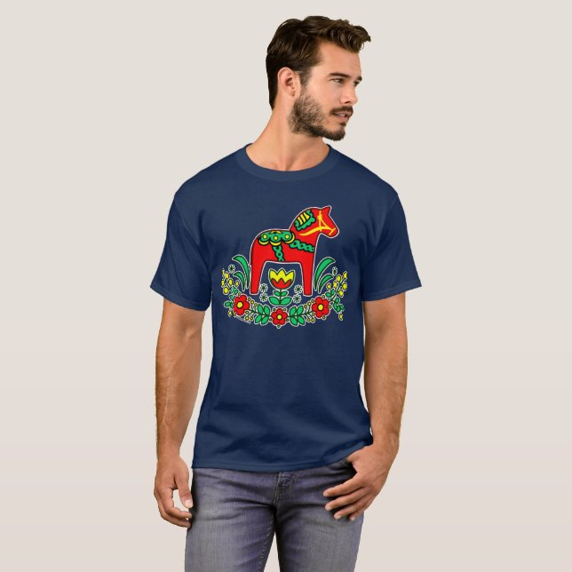 Camiseta Caballo de Dala del sueco (Anverso completo)