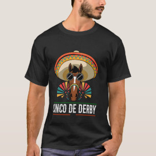 Camiseta Caballo de derby divertido con sombrero en Cinco d