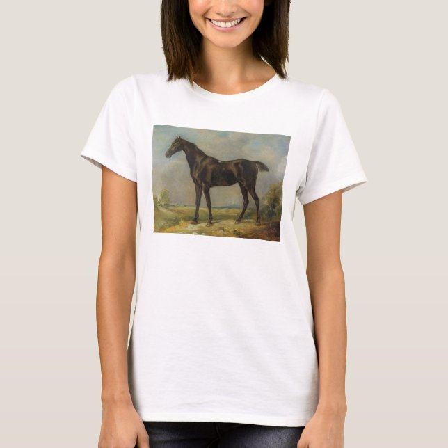 Camiseta Caballo de equitación negro de Golding Constable,  (Anverso)