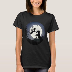 Camiseta Caballo De Fantasía Bajo La Luz De La Luna Complet