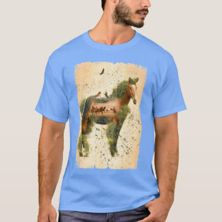 Camiseta Caballo de fantasía Naturaleza Animal místico amig