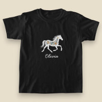 Caballo de flor silvestre con tu nombre Country We
