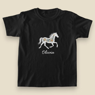 Camiseta Caballo de flor silvestre con tu nombre Country We