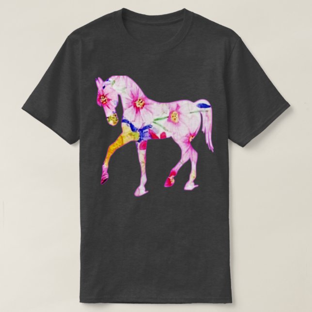 Camiseta Caballo de flores (Diseño del anverso)
