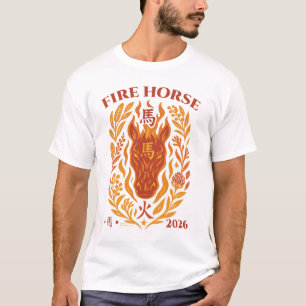 Camiseta Caballo de Fuego 2026 – Arte de Fusión Zodiacal Au
