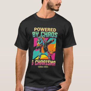 Camiseta Caballo de Fuego 2026 Caos & Carisma Retro 90s Geo