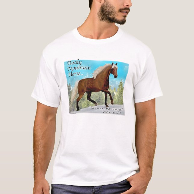 Camiseta Caballo de Gaited de la montaña rocosa (Anverso)
