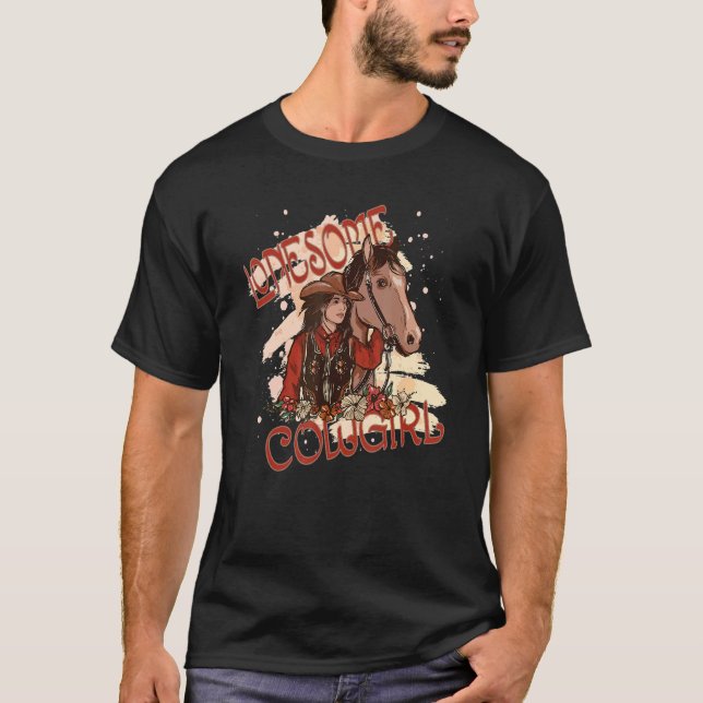 Camiseta Caballo de gallina dorada en el sur del oeste salv (Anverso)