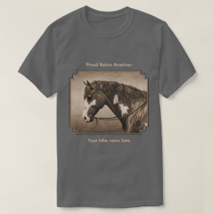 Camiseta Caballo de guerra de Pinto nativo americano en Sep