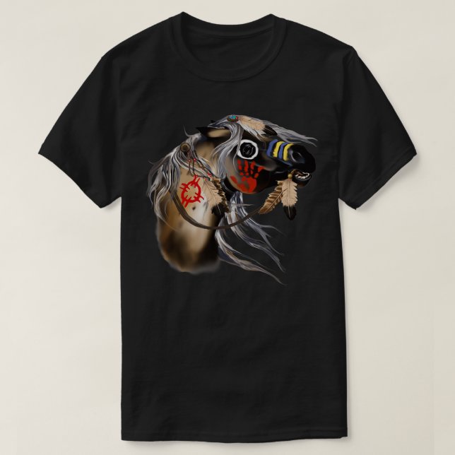 Camiseta Caballo de Guerra Larga Sleeve (Diseño del anverso)
