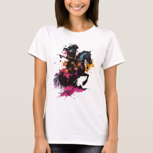 Camiseta Caballo de guerrero en acuarela