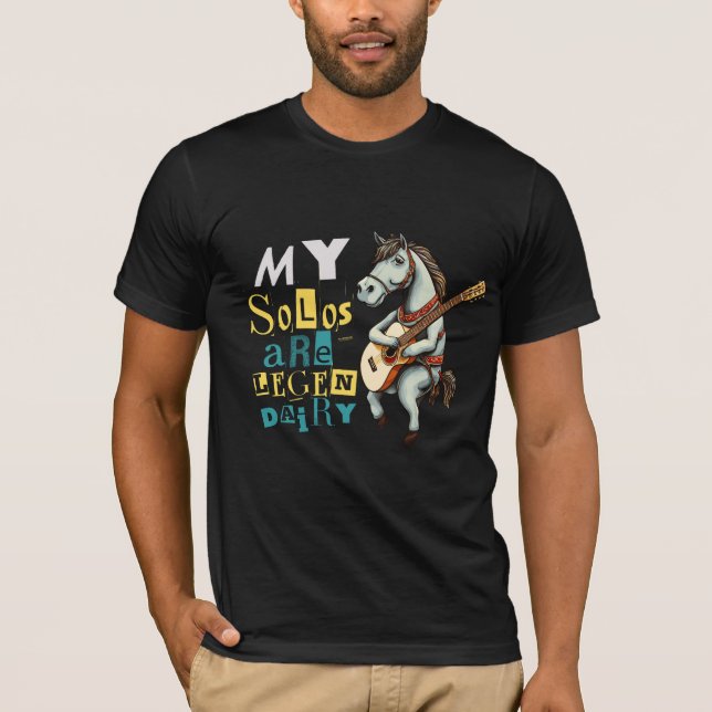 Camiseta Caballo de guitarra Legen-Dairy - Gracioso Regalo  (Anverso)