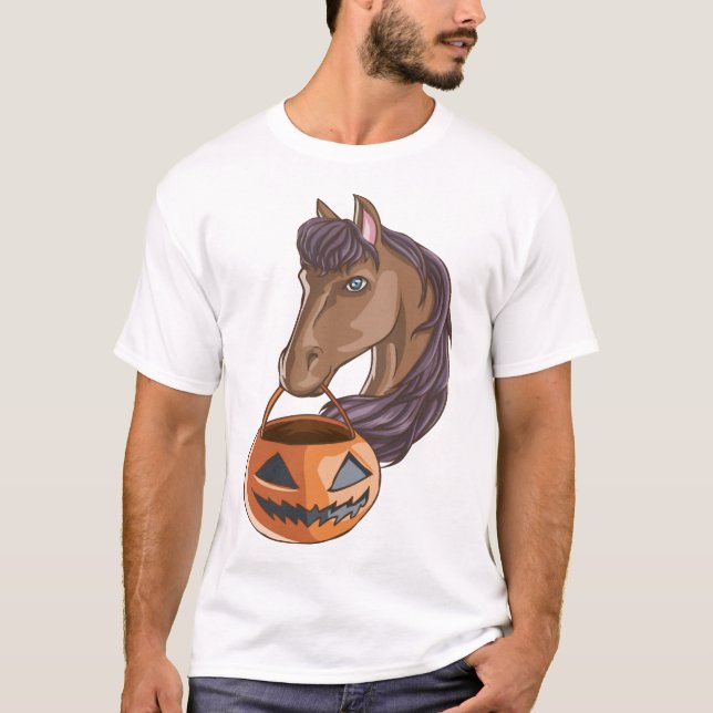 Camiseta Caballo de Halloween (Anverso)