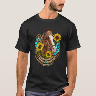 Camiseta Caballo de herradura herradura occidental de rodeo