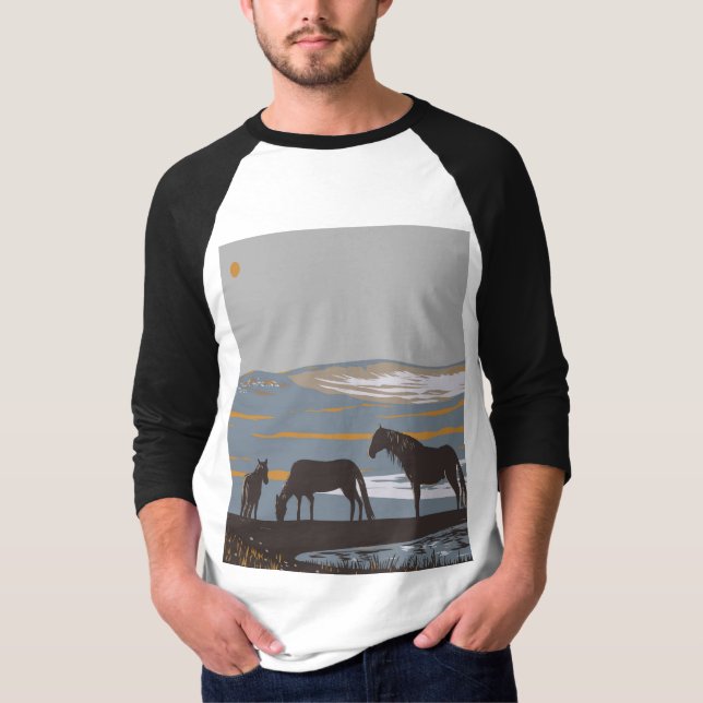 Camiseta Caballo de Isla Sable (Anverso)