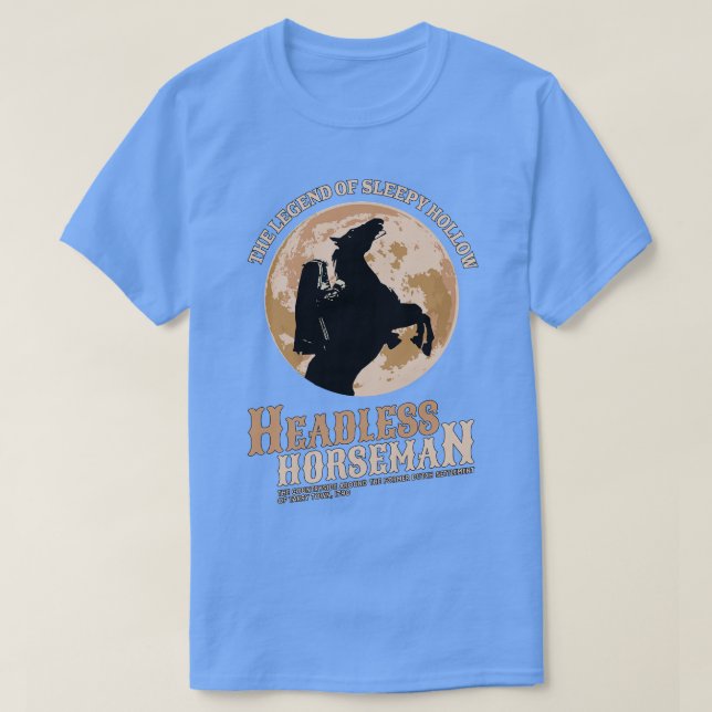 Camiseta Caballo de jinete sin cabeza de 1 (Diseño del anverso)