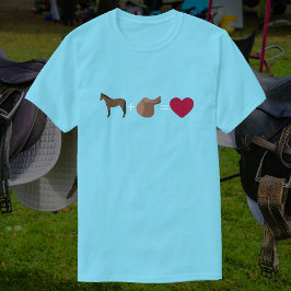 Camiseta Caballo de la Bahía + silla = corazón | Ecuestre C