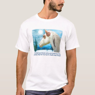 Camiseta Caballo de la pintura del gorra de la medicina