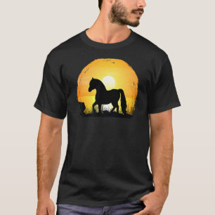 Camiseta Caballo de la raza de los caballos del atardecer