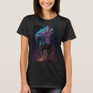 Camiseta Caballo De Las Mujeres Chicas De Cabalgata Nocturn